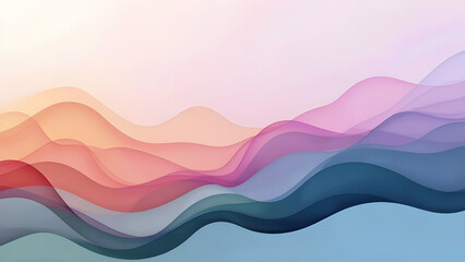 Abstract Colorful Layered Waves