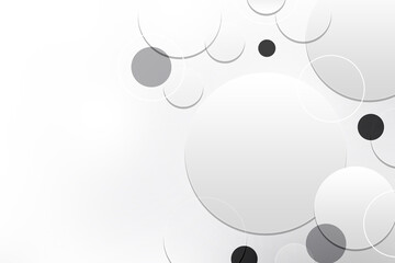 Abstract geometric background gradient soft light black and white and gray bokeh with circle shadow for Graphic Business technology digital design illustration web template backdrop desktop wallpaper