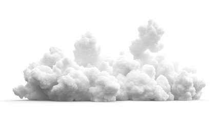 Soft white clouds in the sky Isolated on white background