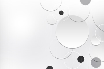 Abstract geometric background gradient soft light black and white and gray bokeh with circle shadow for Graphic Business technology digital design illustration web template backdrop desktop wallpaper