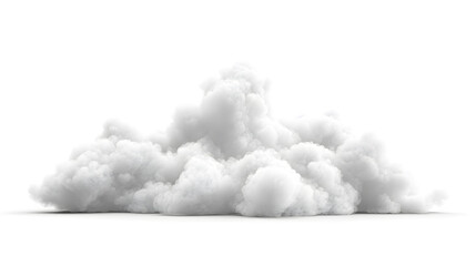 Soft white clouds in the sky Isolated on white background