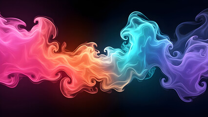 Abstract Colorful Smoke Swirls