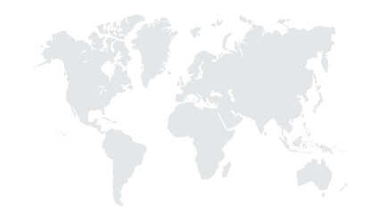 World map vector, isolated on white background. Flat Earth, gray map template for web site pattern, annual report, infographics. Globe similar world map icon. vector EPS10.