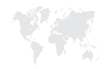 World map vector, isolated on white background. Flat Earth, gray map template for web site pattern, annual report, infographics. Globe similar world map icon. vector EPS10.