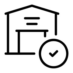 Fototapeta premium warehouse line icon