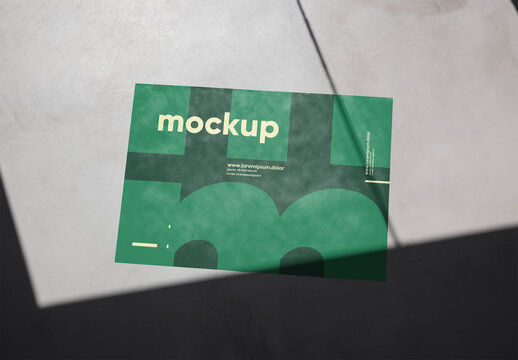 Mockup Of Horizontal Customized A2 Poster