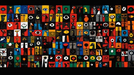 Abstract Art with Colorful Geometric Shapes