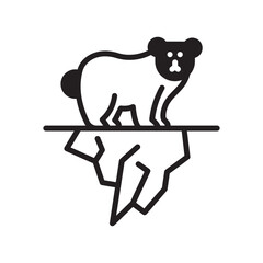 polar bear solid black