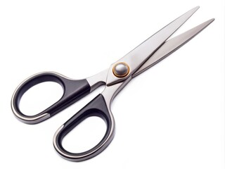 Silent partner in creative endeavors, these silver scissors boast sharp blades and sleek black handles, ready to craft masterpieces with precision and finesse.
