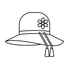 Woman�s Hat Line Art Icon