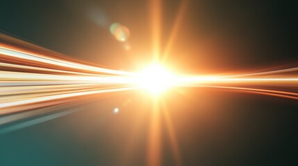 Obraz premium A bright light is shining through a blurry background, AI