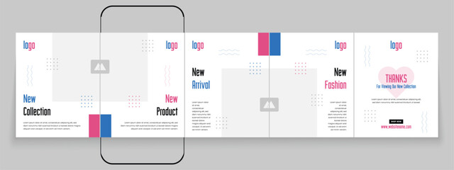 Instagram fashion sale banner template design. creative soft aesthetic social media Instagram story and feed template. Instagram Fashion carousel template. Linkedin carousel social media post design © Tarek Digital