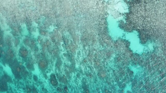 Aerial landscape view of Andaman Sea at Surin National Park a tropical island in turquoise sea coral reefs, Phang-Nga, Thailand