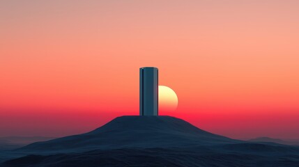 Futuristic Sci-Fi Tower Featuring Advanced Structures in