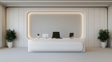 Futuristic Office Concept - Modern Sleek Design in Stunning