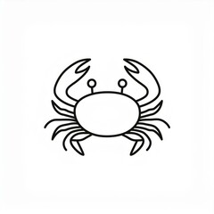 crab black icon isolated on white