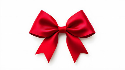 Fototapeta premium Decorative Red bow isolated on white background