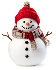 Cute Snowman isolated on white background