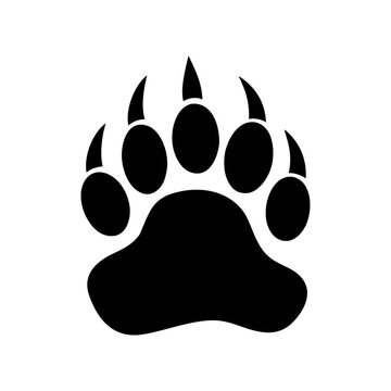 recommend clip art: Logo vida salvaje. Garras de oso. Silueta de pisada de oso