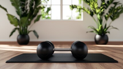 Immersive Virtual Fitness Experience - with Copy Space, Selective Focus,