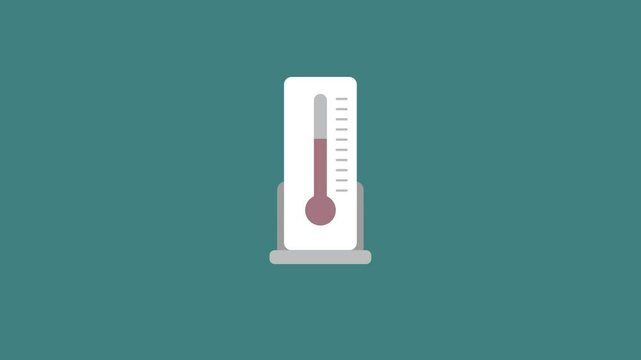 thermometer animation. to present the medical world