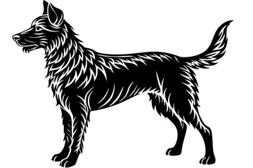 Dog silhouette vector art .This is editable and printable vector eps file