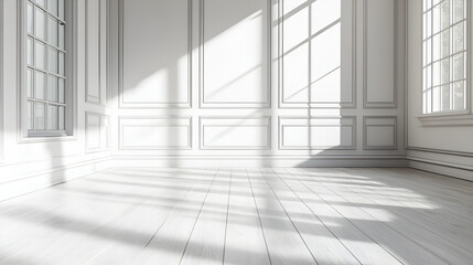 Sunlight's perspective created the shadow by the window.