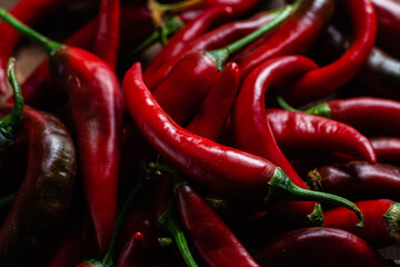 Red hot pepper close-up.Bitter pepper