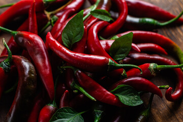 Red hot pepper close-up.Bitter pepper