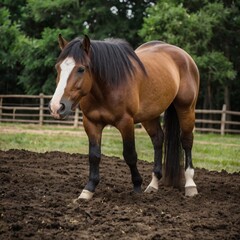Fototapeta premium horse in the field