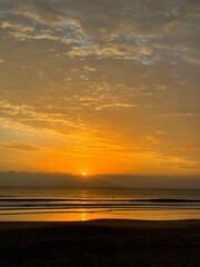 sunset on the beach