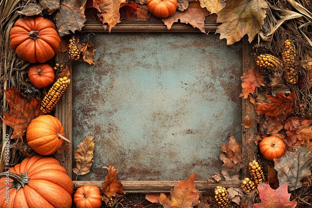 Wall mural harvest frame