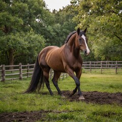 Fototapeta premium horse in the meadow