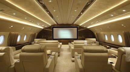 High-End Jet with Private Screening Room