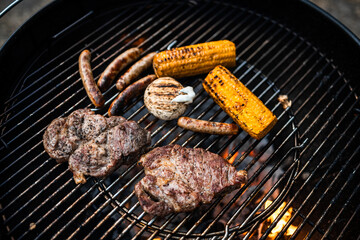 Summer grilling in the garden