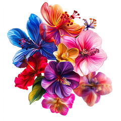 AI-generated vector-illustrated flowers