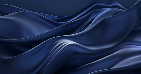 Obraz premium Abstract dark blue background with soft waves and light lines for elegant design