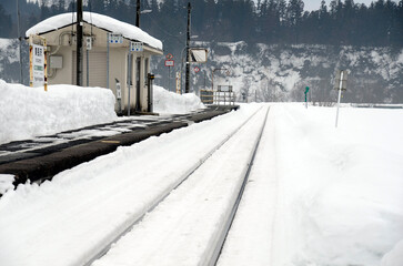 Fototapeta premium 冬の駅