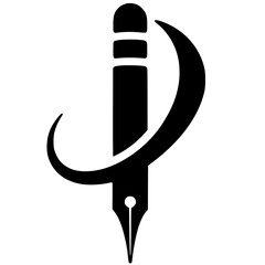 Pen logo silhouette