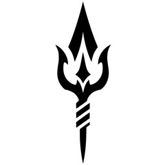 Silhouette of the spear symbol