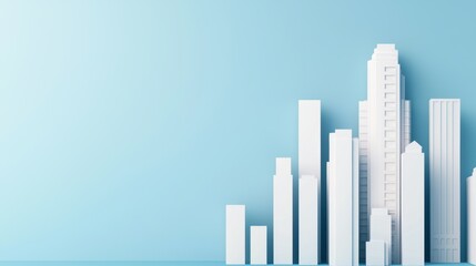 Fototapeta premium Innovative Earthquake-Resistant Engineering in Urban Skyline - with Copy Space, Selective Focus, Quality