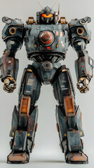 Fototapeta premium In the Japanese tokusatsu style of the Showa period, present the image of a huge robot