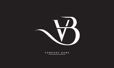 VB, BV V, B Abstract Letters Logo Monogram