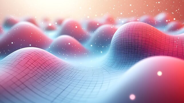 A sleek 3D papercraft scatter plot, multicolored paper beads of varying sizes placed on a raised grid, soft glowing light, realistic shadows, clean minimalist background, intricate paper textures,