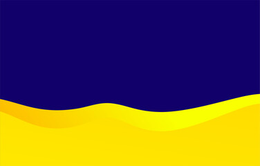 Yellow curved lines background vector modern and minimalist design