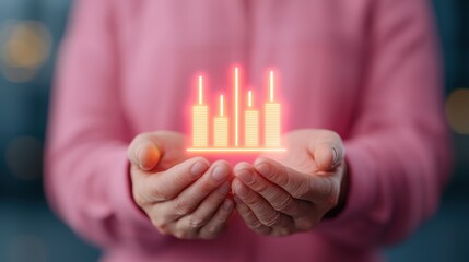 Futuristic Financial Analysis of Holographic Energy Market Report with Neon Glow Digital Finance Trends in