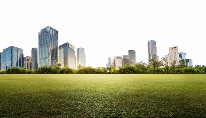 Isolated PNG of a sustainable city scape