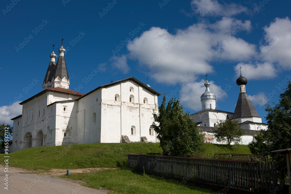 Canvas Prints Russia Vologda region Ferapontov monastery on a cloudy summer day