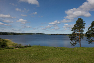 Russia Vologda region landscape on a cloudy summer day