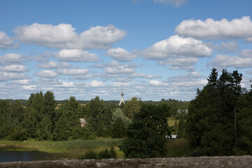 Russia Vologda region Ferapontov monastery on a cloudy summer day